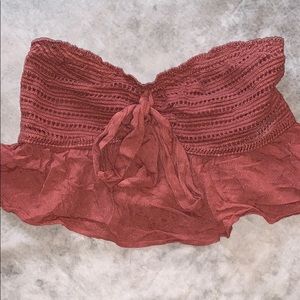 The Cutest American Eagle burnt orange crop top